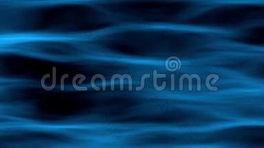 蓝色动画海浪，不同美丽的纹理和惊人的色调